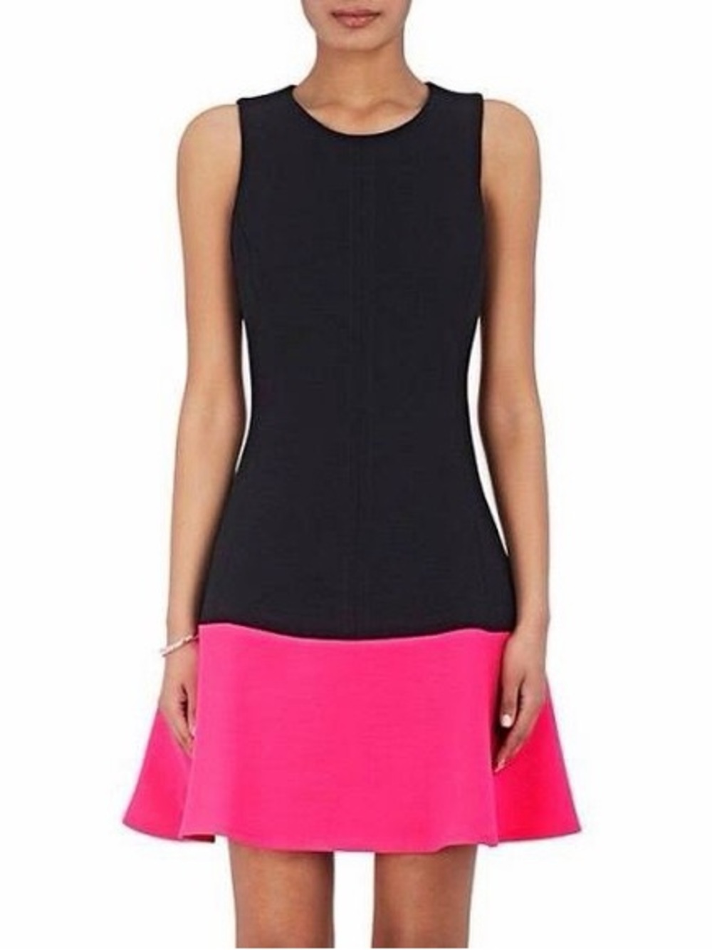 Lisa Perry Black & Hot Pink Sleeveless Fit-and-Flare Dress